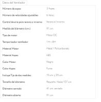 Ventilador Dc Cala Negro 48w 4800lm 3asp.desp 91d 6 Velocidades 3000-4000-6000k Remoto+temporiza+memoria Fabrilamp - details 2