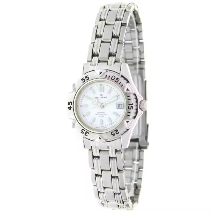 Blumar Bl-09067  Reloj Para Para Mujer Color Plateado - 1