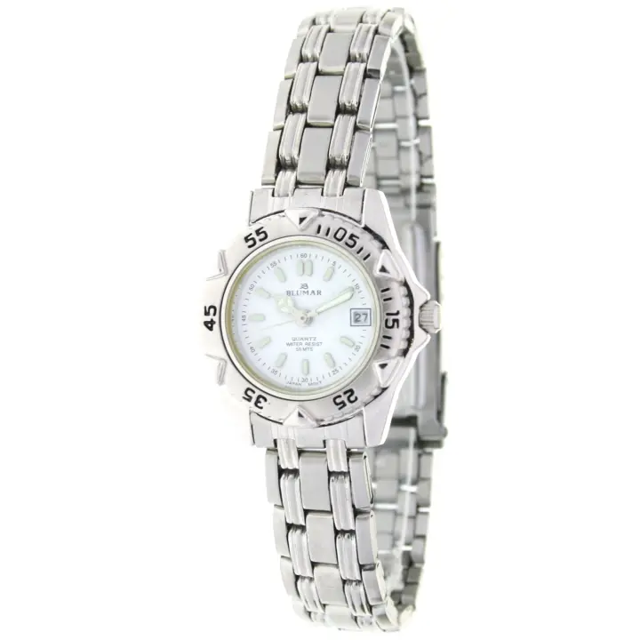 Blumar Bl-09067  Reloj Para Para Mujer Color Plateado - 1