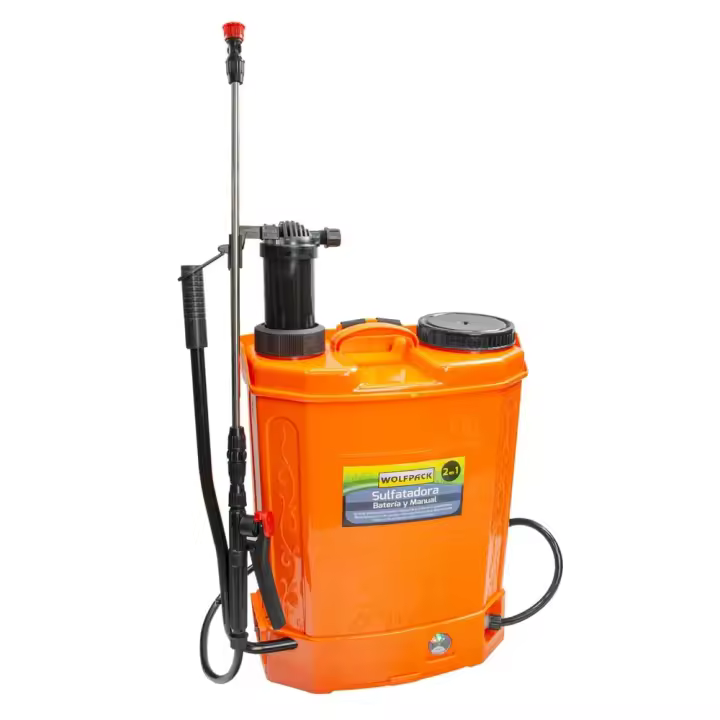 Sulfatadora Electrica Wolfpack A Bateria Doble Uso Bateria o Manual, Con Bateria Recargable 12 V / 8 Amperios - 1