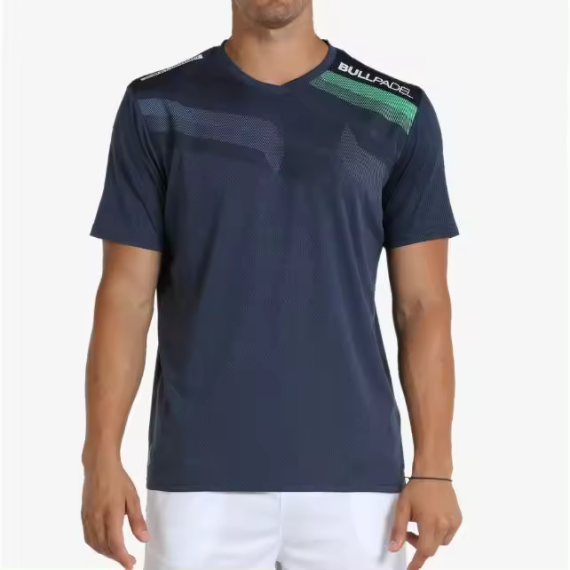 CAMISETA BULLPADEL OXEAR OCEANO PROFUNDO VIGORE HOMBRE PADEL Y TENIS, TRANSPIRABLE, DEPORTE INTERIOR Y EXTERIOR, RUNNING - 1