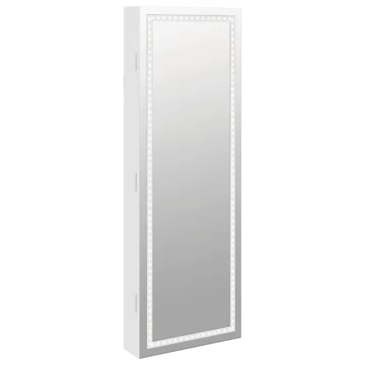 vidaXL Espejo con joyero y luces LED para pared Color Marrón,  Blanco,  Negro y mas - 1