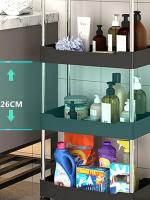 Estante De Baño Móvil De 4 Niveles Con Ruedas Organizador Espacioso Para Ducha Estante De Almacenamiento Para Shampoo Y Accesorios De Baño - details 6