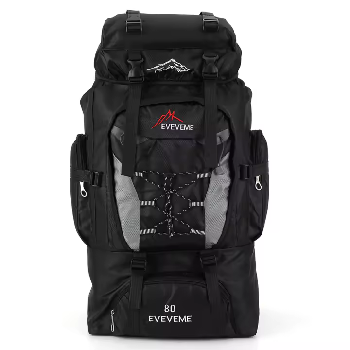 Mochila De Camping Y Senderismo Impermeable De 80L Para Hombres Bolsa De Montañismo Deportiva Al Aire Libre Gran Capacidad Para Viajes - 1
