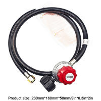 Regulador De Propano Ajustable 1.5FT 0-20 PSI Para Barbacoa Conductor De Fritura De Pavo Asador Fogón Cocina Metal Manual - details 4
