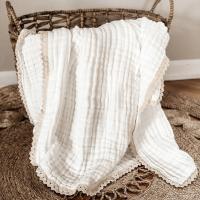 Manta De Bambú Y Algodón Para Bebé 6 Capas Manta De Acogida Para Niños Y Niñas Cálido Suave Suave Para Dormir Y Abrazar Manta De Muselina - details 1
