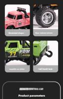 Truck De Montaña RC a Escala 1/64 Control Remoto Miniatura Coche De Subida Aleación Modelo Eléctrico Juguete Para Adultos - details 14