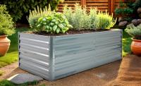 AREBOS Cama elevada de metal 240 x 90 x 45cm Cama de plantación cama de verduras - details 1