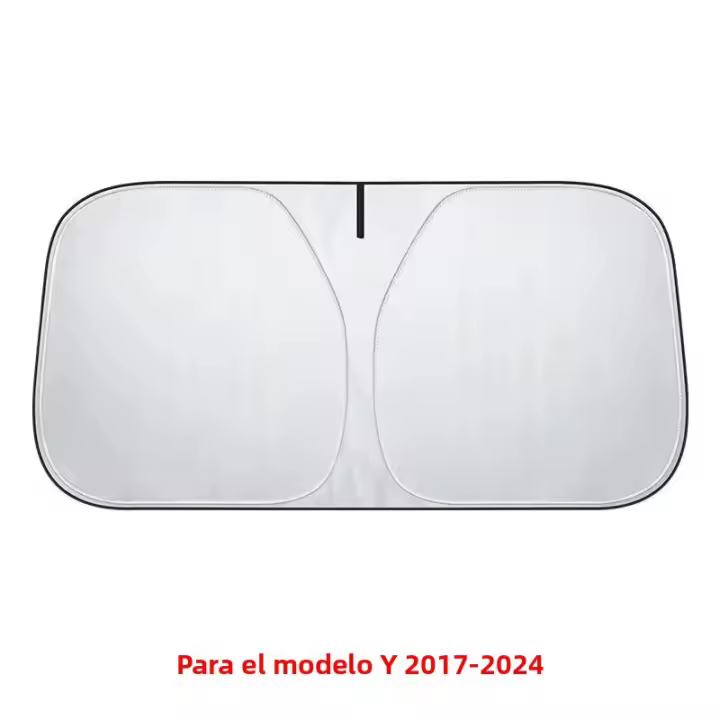 Parabrisas Antisol Para Tesla Model 3 Highland Model Y 2016-2024 Protector De Calor Y UV Visera Accesorios De Coche Material 100% Poliéster - 1
