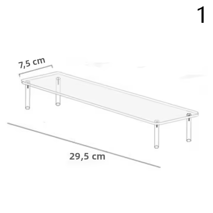 Estante De Exhibición Acrílico 1-4 Niveles Para Cupcake Perfume Muñeca Caja Anónima Organizador Transparente Trapezoidal Duradero - 1