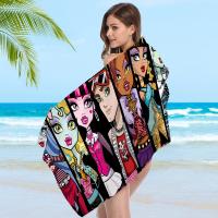 Toalla De Playa M-Monster Cartoon Microfibra Absorbente Secado Rápido Suave Para Yoga Natación Camping Senderismo Tamaño 76x182 Cm - details 1