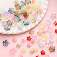10Pcs Perlas De Vidrio Con Diseño De Flor De Cerezo Perforada Tres Dimensiones Únicas Para Creación De Joyería DIY Pulseras Y Pendientes - details 0