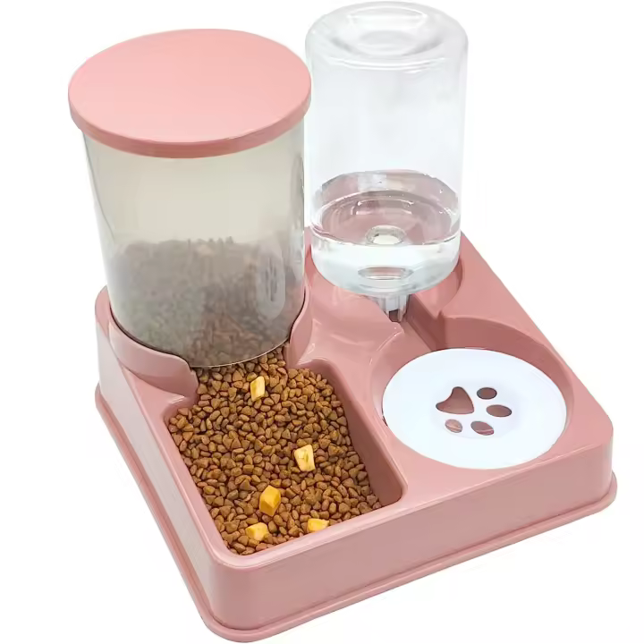 Automático De Alimentación Y Dispensador De Agua Para Gatos 2 En 1 Con La Inclinación Alimentador De Gravedad Y Bebedor Para Mascotas - 1