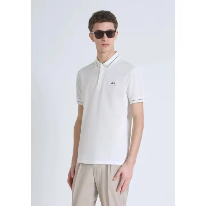 Polo Slim Logo Contraste Blanco Morato - 1