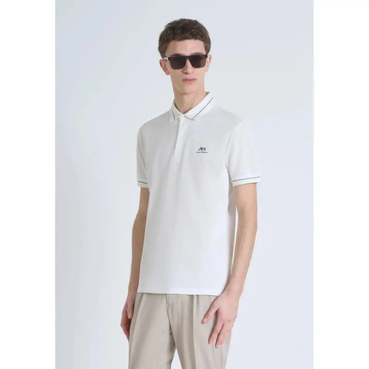 Polo Slim Logo Contraste Blanco Morato - 1