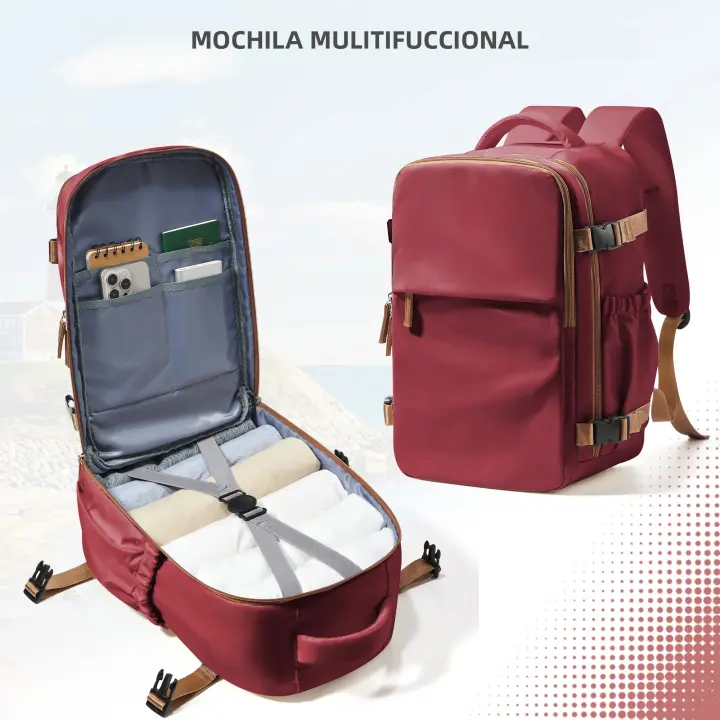 Mochila De Viaje Para Avión Cabin Airplane 40x30x20 Capacidad De Equipaje Para Hombres Y Mujeres Con Portátil De 15.6 Pulgadas - 1