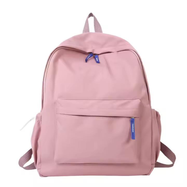Mochilas Niñas Escuela Estudiantes masculinos y masculinos Mochila Ocio Campus Bolsa de cinco piezas Moda juvenil Bolsa de escuela simple-Rosa - 1
