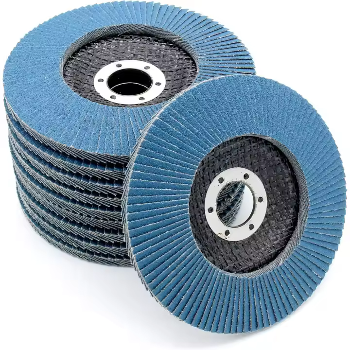 Compartimentos para discos │ azul │ 10 piezas │ Ø 125 mm │ grano 73 │ Acero inoxidable │ Discos abrasivos │ Discos de láminas - 1
