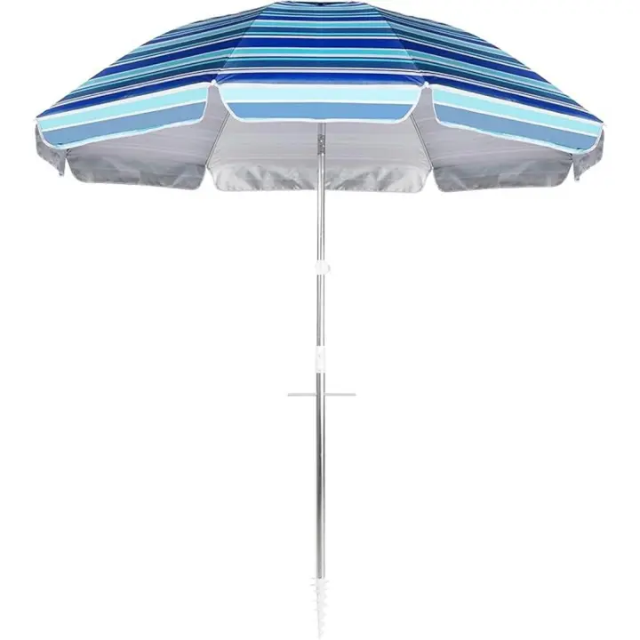 PANDAHOME Sombrilla playa,Parasol Protección Solar Upf +50 3 Colores Surtidos 180 Cm/200 Cm/220Cm - 1