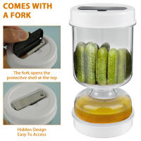 Contenedor De Encurtidos Tapa De Separación Seco Y Húmedo Jars De Olivas a Prueba De Fugas Con Strainer Contenedor Reutilizable Para Almacenamiento De Alimentos - details 2