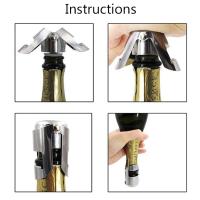 Tapa De Vino De Acero Inoxidable Para Botella De Champán Aislamiento Vacío Guarda Vino De Espuma Capa De Apertura De Botella Herramienta De Barra - details 6