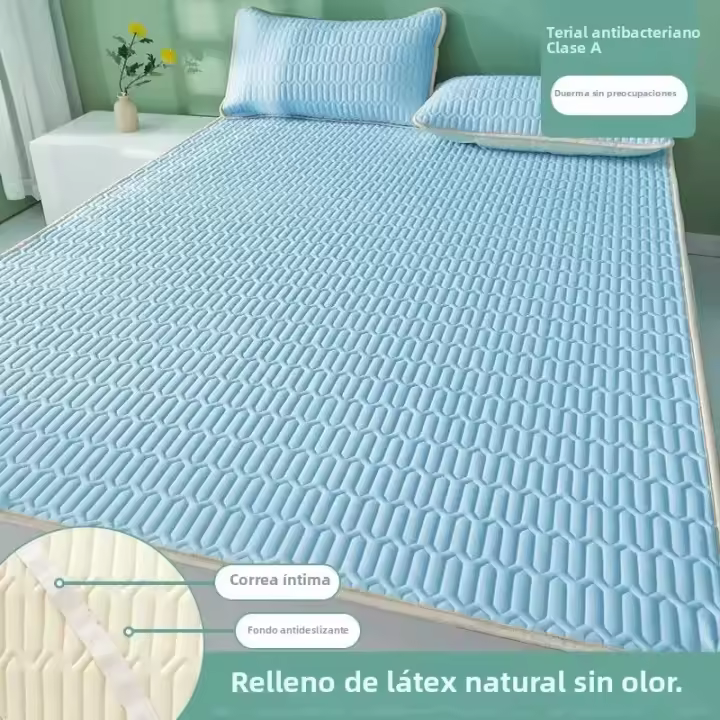 Cubierta De Suelo Para Cama Individual/Doble/Camilla Estilo Verano Fresco Con Banda Elástica En Cuatro Esquinas Edredón De Cama - 1