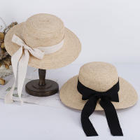 Sombrero De Paja RAFFIA Elegante Para Mujeres Con Gran Ala Sombrero De Verano Para El Sol Sombrero De Golf Sombrero De Paja De Lona - details 4