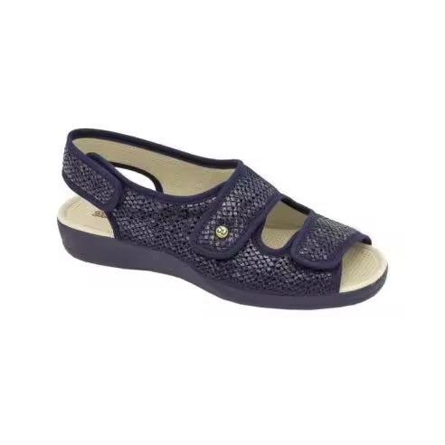 SANDALIA   MUJER DEVALVERDE SERPIENTE VELCRO  1170 MARINO - 1