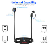 Cargador De Teléfono Móvil Para Motocicleta SAE Con USB Doble/Sencillo QC3.0 Carga Rápida Dispositivo De Seguridad Electrónica Para Motocicleta - details 3