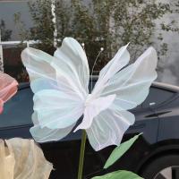 Mariposa Grande De Simulación 3D Para Decoración De Boda Y Festivales 50cm Colgante De Tela Gasa Falso Mariposa Para Día De San Valentín - details 9