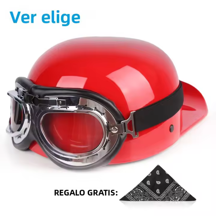 Gorro De Béisbol DS 2023 Retro Casco De Verano Para Motocicleta Cruzador Chopper Vintage Con Abertura Frontal Para Scooter Y Gangster - 1