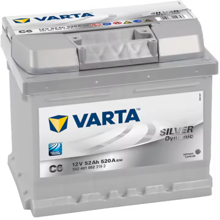 Batería de coche Varta C6 Silver Dynamic. 12V - 52Ah/520A (EN) 552 401 052 316 2 Caja LB1 - 1