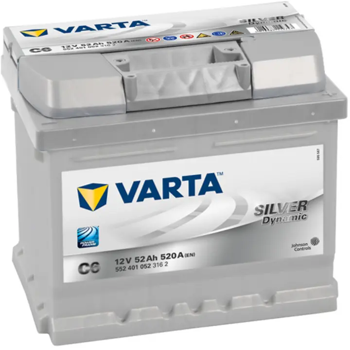 Batería de coche Varta C6 Silver Dynamic. 12V - 52Ah/520A (EN) 552 401 052 316 2 Caja LB1 - 1