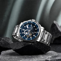 Reloj De Pulsera De Lujo Para Hombres PAGANI DESIGN 2025 Reloj Métrico Automático Mecánico Resistente Al Agua 200M Acero Inoxidable Cronógrafo De Silicona - details 2