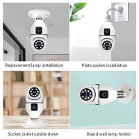 Cámara De Seguridad Interior 1080P Con Visión Nocturna Y Doble Lente WiFi Bulbo E27 Antifurto Rotación De Video Monitor 2.4G - details 8