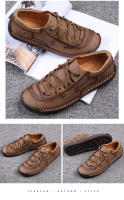 Zapatos Casuales Para Hombre En Cuero Mocasines De Alta Calidad Confortables Y Transpirables De Punta Redonda Antideslizantes Para Exterior Y Interior - details 11