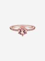 Pandora-Anillo with Bright Pink Crown-Baño de Gold Rose de 14 K - details 3