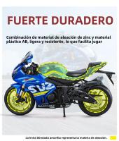 Modelo a Escala 1:9 Suzuki GSX-1000R Motocicleta En Miniatura Con Ruedas De Aleación Absorción De Choques Regalo Para Niños - details 6
