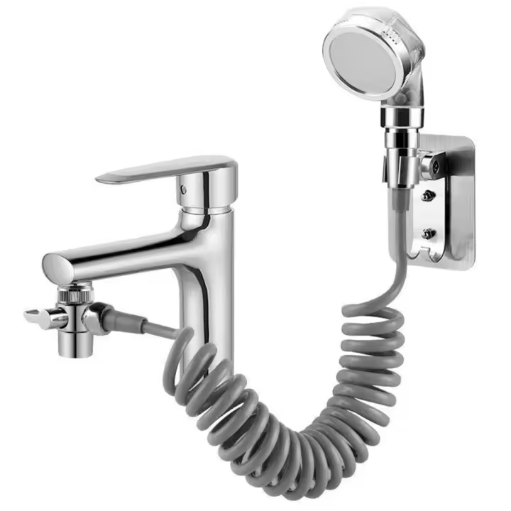 Juego De Grifo De Ducha Con Mangos Extensor De Grifo Para Baño Y Cepillo De Dientes Artificio De Hierro Fundido Tapa De Grifo - 1