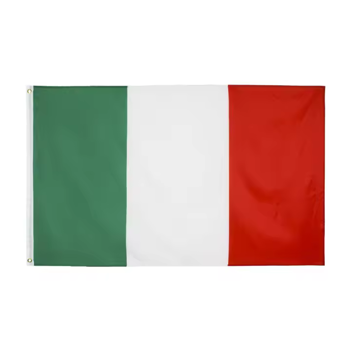 Bandera De Italia 3x5 Pies Verde Blanco Rojo Para Decoración Material Poliéster Estilo Colgante Fabricado En China - 1