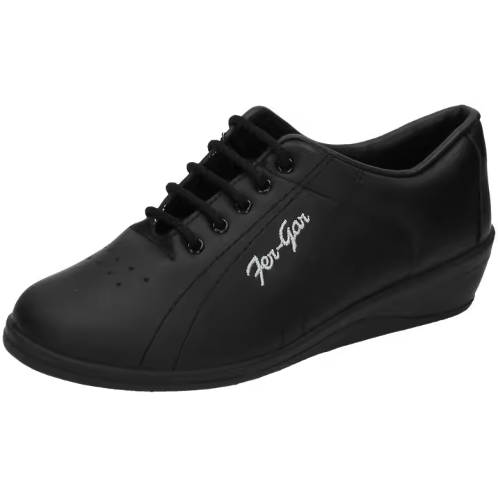 Deportivos marca MADE IN SPAIN para mujer en color negro. Deportivo de Cuña en Piel para Señora Fergar Modelo 825 - Comodidad y Estilo Hechos en España - 1
