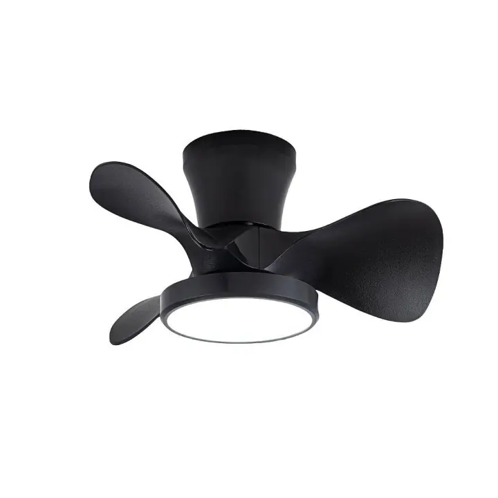 Akunadecor - Ventilador de techo modelo CANDY negro, motor DC 6 velocidades Tecnología Led 20W sistema CCT 1900 Lúmenes, Control remoto con temporizador, luz regulable en color e intensidad, Memoria motor inverter verano/invierno ultra silencioso. - 1