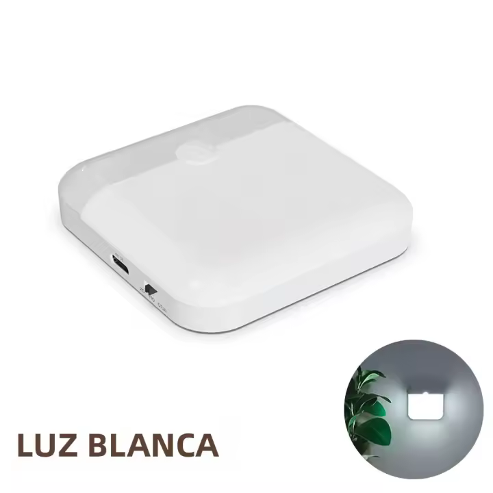 Lámpara Nocturna LED Con Sensor De Movimiento Recargable Para Dormitorio Cocina Escaleras Pasillo Armario Iluminación USB Rectangular - 1