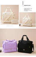 Bolsa De Gimnasio Grande Para Mujer Con Separador Seco Y Humedo Bolsa De Viaje Impermeable Con Bolsillo Para Zapatos Bolsa Deportiva De Yoga Portátil De Oxford - details 12