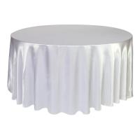 Mantel Redondo De Seda Blanco Resistente a Vuelcos Y Arrugas Poliéster Para Boda Fiesta Comedor Decoración De Mesa - details 9
