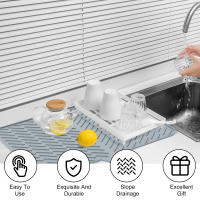 Alfombrilla De Secado De Platos Ultra Absorbente De Silicona No Esmerilada Secado Rápido Resistente Al Calor Para La Cocina Alfombrilla De Secado De Platos - details 1
