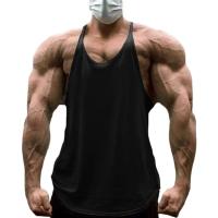 Camiseta De Gimnasio Para Hombres Musculado Running Deporte Sin Mangas Hombros Descubiertos Verano Algodón Transpirable Cómodo Ropa De Entrenamiento - details 1