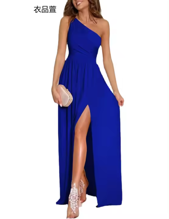 Vestido largo elegante para mujer en fiestas, noche, boda, graduación, sin mangas, sin espalda, vestido sexy de longitud máxima - 1