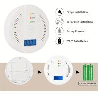 4pcs Alarma de CO con Batería y Lecturas en Tiempo Real - Fácil Operación para la Seguridad en Cocina y Almacén - details 0