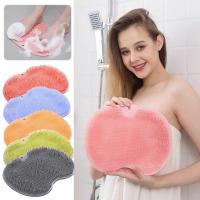 Alfombrilla De Baño Con Esponja De Silicona Y Cepillo Para Lavar Los Pies Reutilizable Y Adhesiva En La Pared Masajeador De Pies Para Ducha - details 1